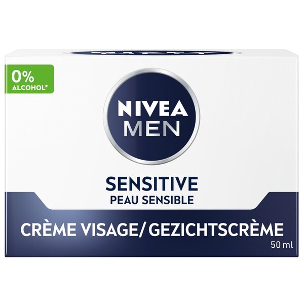 NIVEA Men Sensitive Gezichtscrème<br>50ml - Gevoelige en droge huid