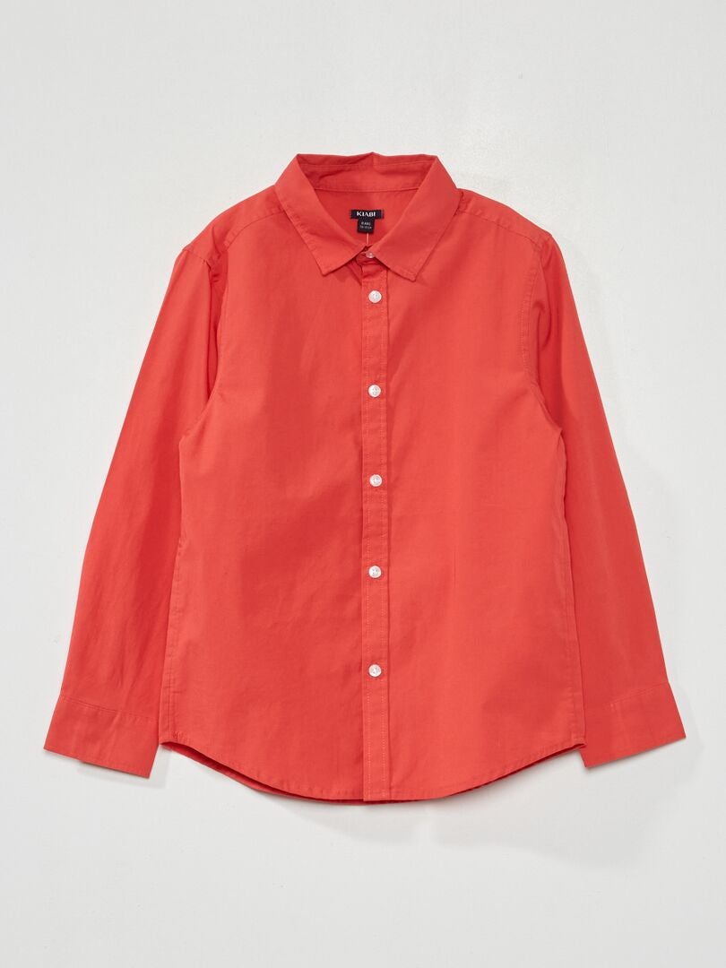 Camisa de popelina - ROJA