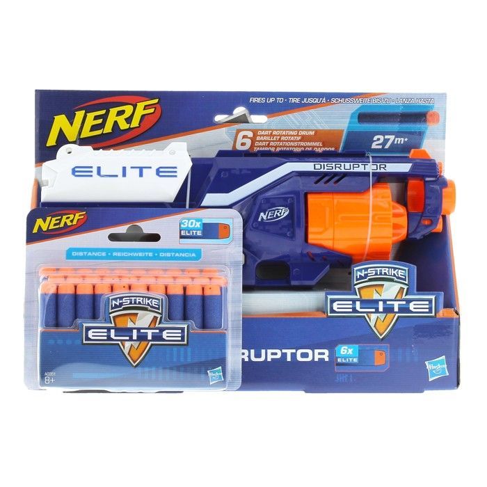 Nerf - Pistolet Nerf Elite Disruptor + Recharge Nerf