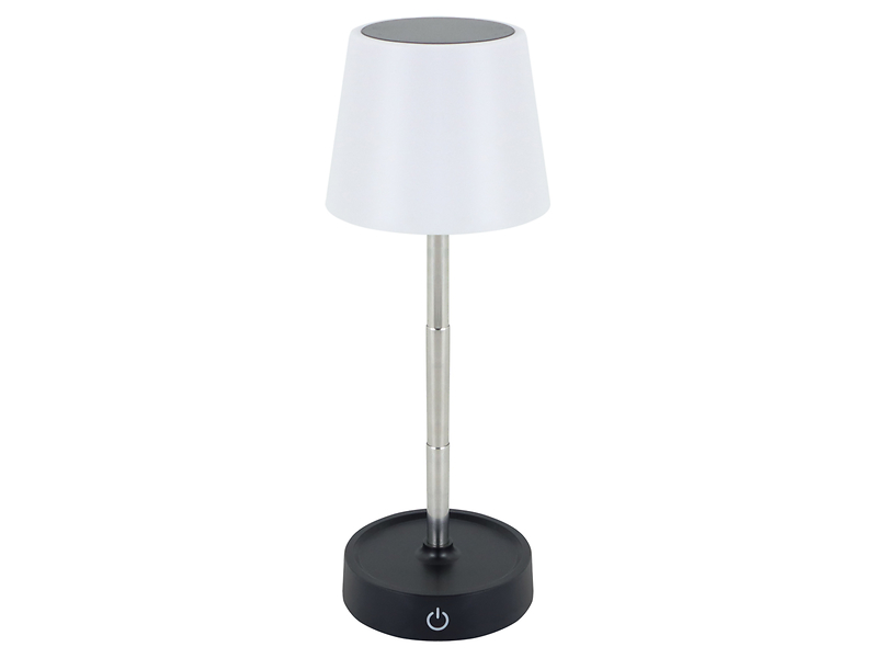 Lampa stołowa Smart LED stalowa biało-czarna