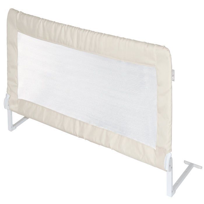 ROBA Klipp-Klapp Absturzsicheres und klappbares Bettgitter für Kinder und Babys – 100 cm – Beige
