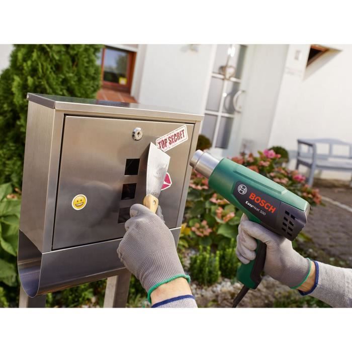 Pistola de calor Bosch EasyHeat 500 (1600 W, caudal de aire: 240/450 l/min, temperatura: 300/500 °C)