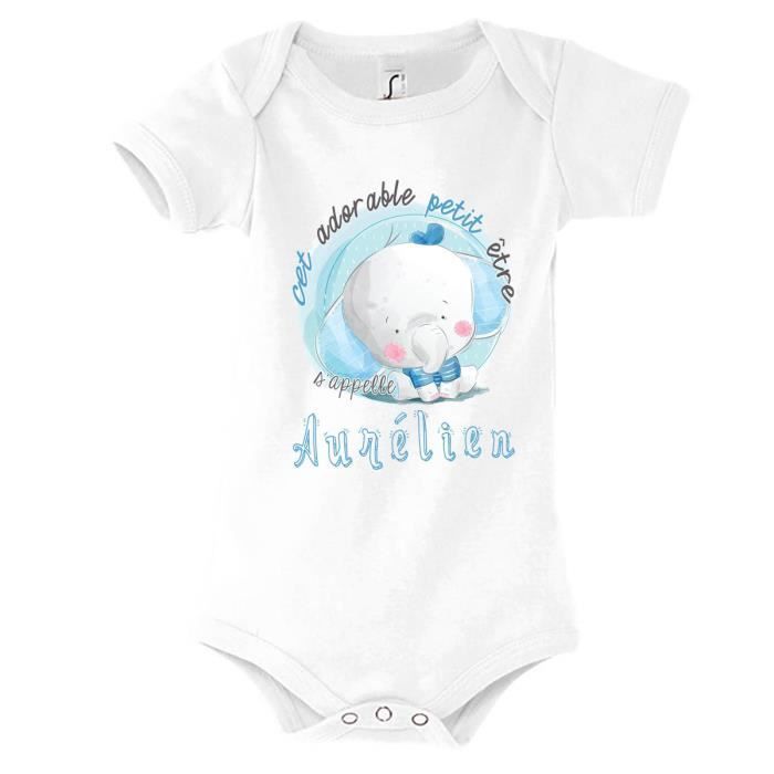 Aurélien | Body con mangas para bebé niño - Colección de nombres adorables para recién nacidos