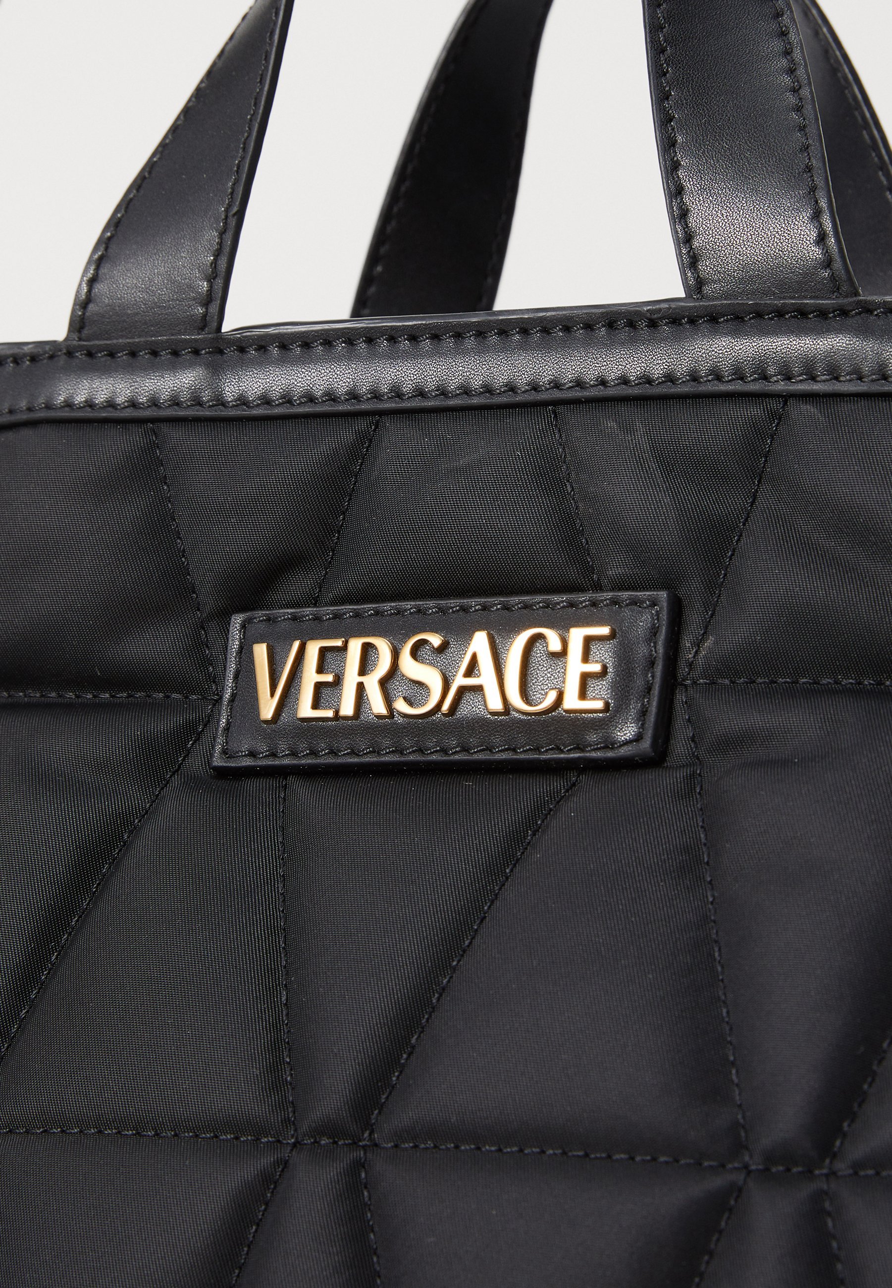 Sac cabas Versace brodé - noir/doré