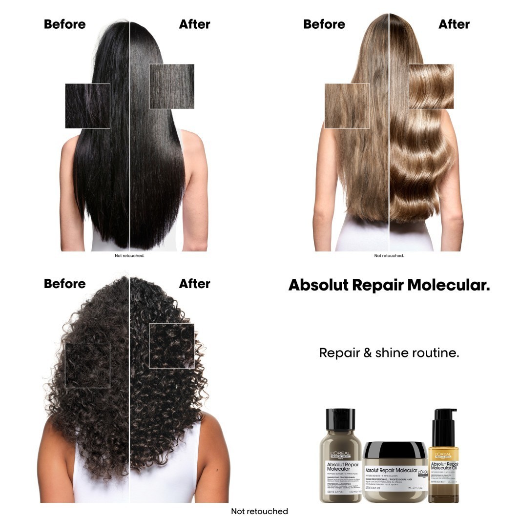 L'Oréal Professionnel plaukų aliejus Absolut Repair Molecular Bi-Phase - 30 ml