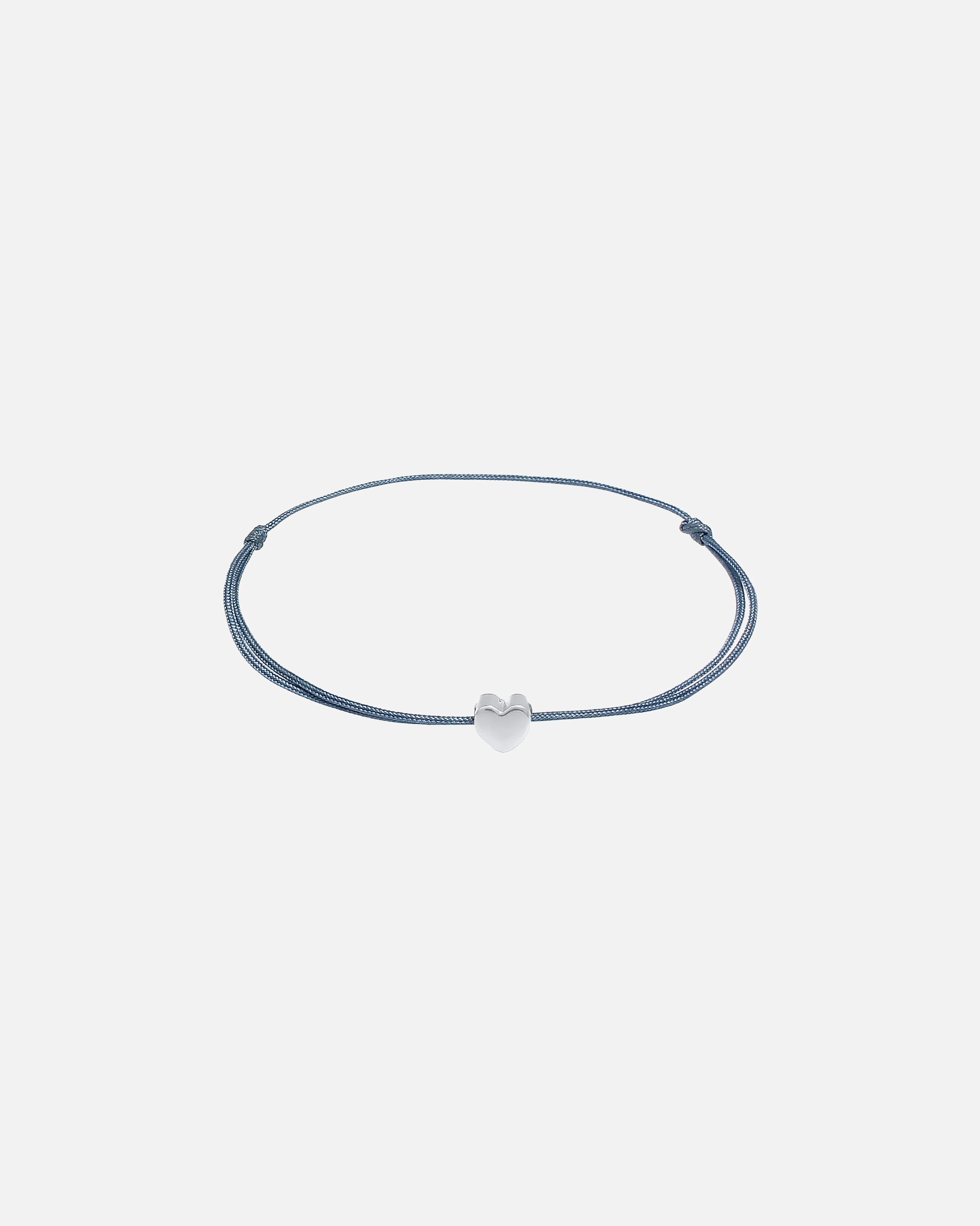 Elli Femmes Pendentif Cœur Élastique Basique avec Nylon Bleu en argent sterling 925
