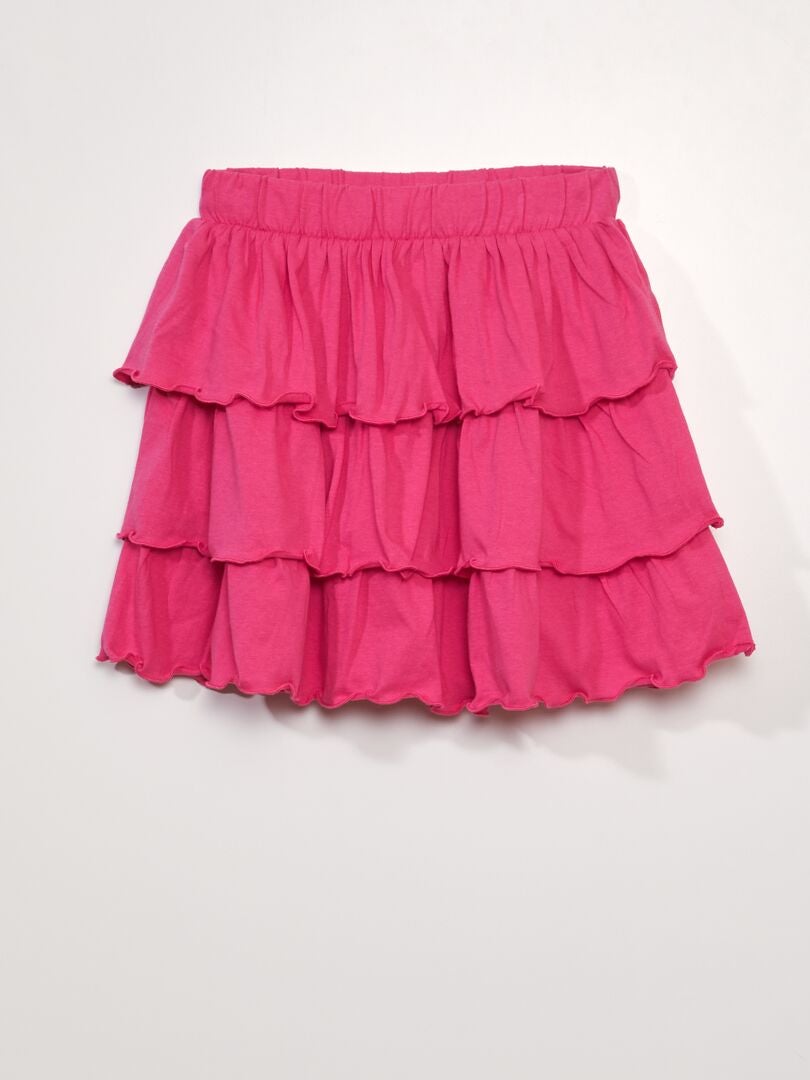 Rok met ruches in A-lijn model - ROZE