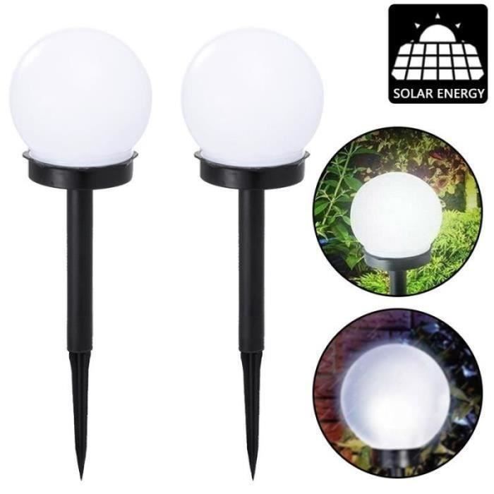 Vloerlamp voor buiten - LECHEO - Solar tuinlamp - 2 stuks - LED-verlichting - Werkt op zonne-energie