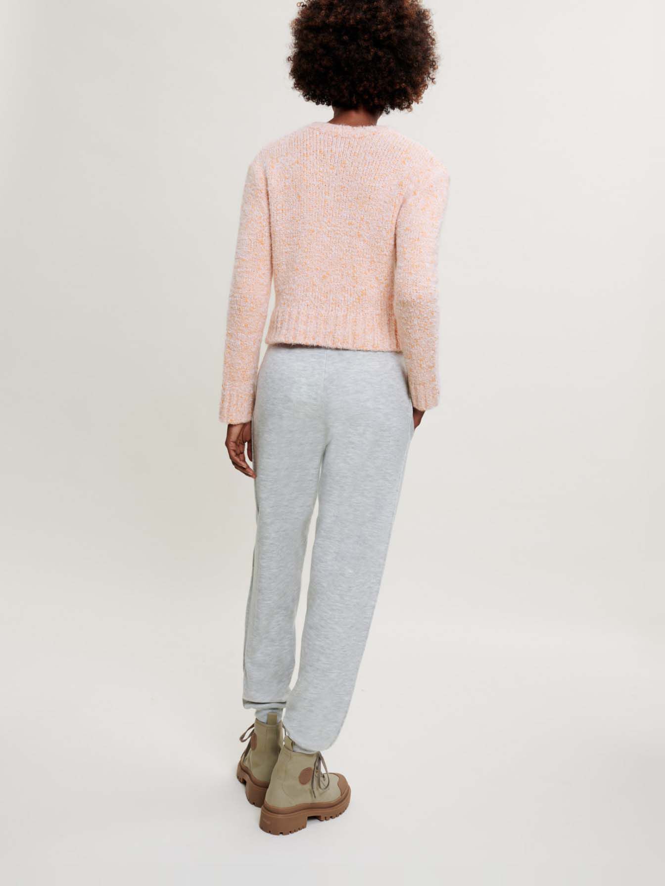 Pantaloni de trening din fleece melanj - Gri