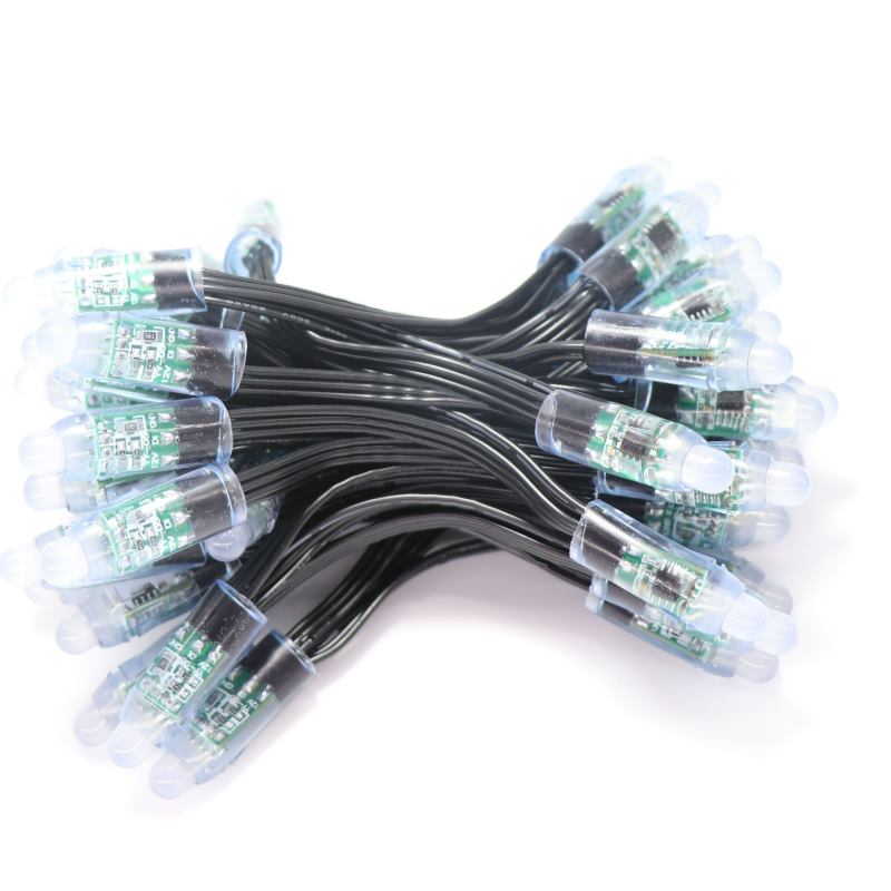 18AWG WS2811 5V 12V 10CM 12CM Diffuserad Digital RGB 50 100st Strip Light X-kontakt Ray Wu-kontakt Kula Fyrkantig Pixel Nod