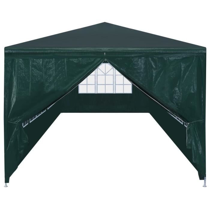 789•)LUXS HOT Tente de réception-Tonnelle Chapiteau résistant aux UV 3 x 12 m Vert