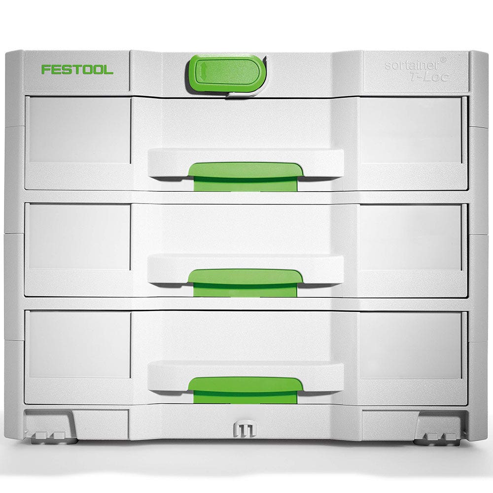 Caixa organizadora FESTOOL Sortainer T-Loc com 3 gavetas
