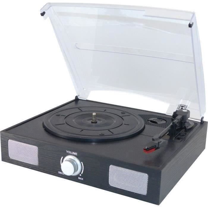 INOVALLEY TD11 Plattenspieler mit USB-Digital-Disc-Laufwerk und eingebauten Lautsprechern