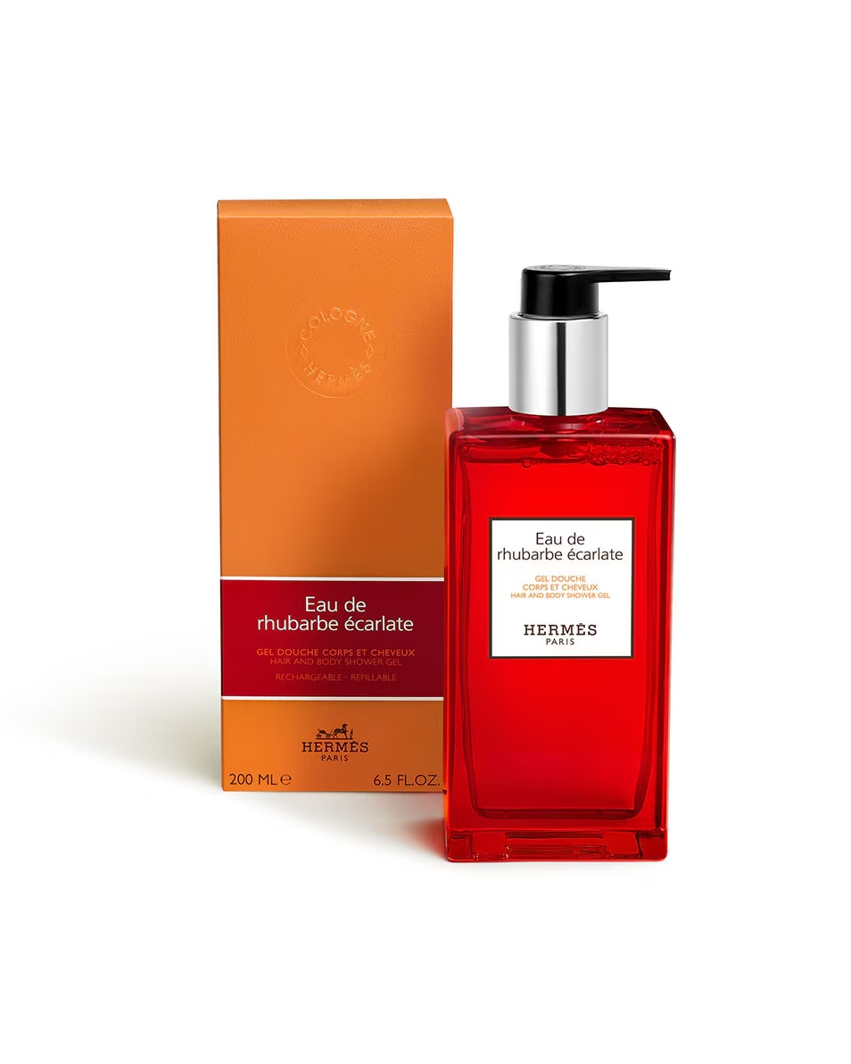 HERMÈS Le Bain Eau de rhubarbe écarlate, gel de duș