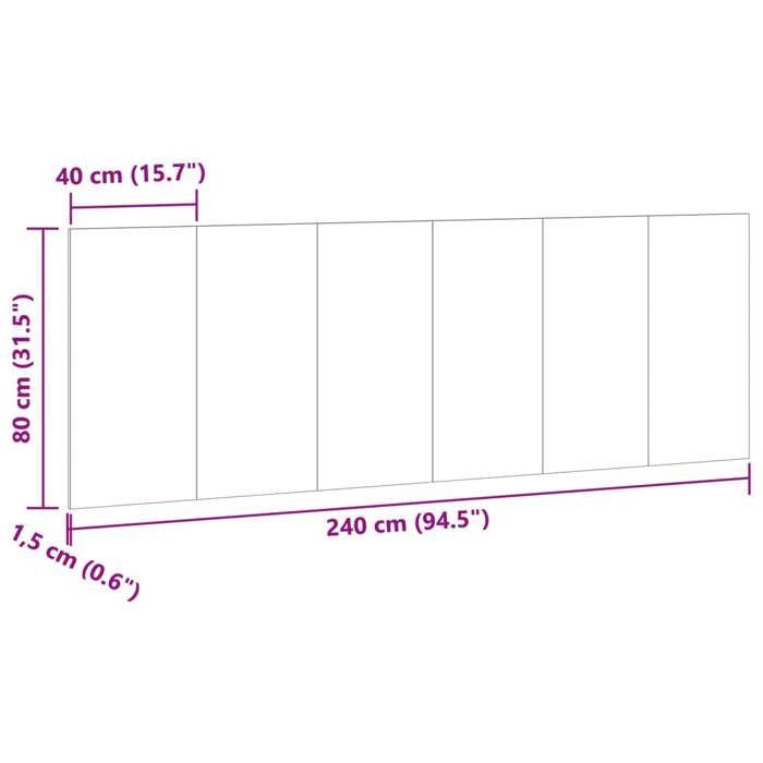 Cabecero de pared vidaXL, fabricado artesanalmente en madera de roble, cabecero para dormitorio, cabecero para cama doble 856831