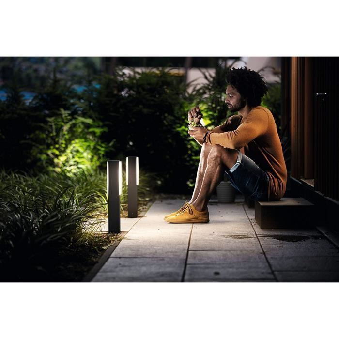 Bolardo exterior - Philips - Stratosphere - Aluminio - LED - Gris antracita