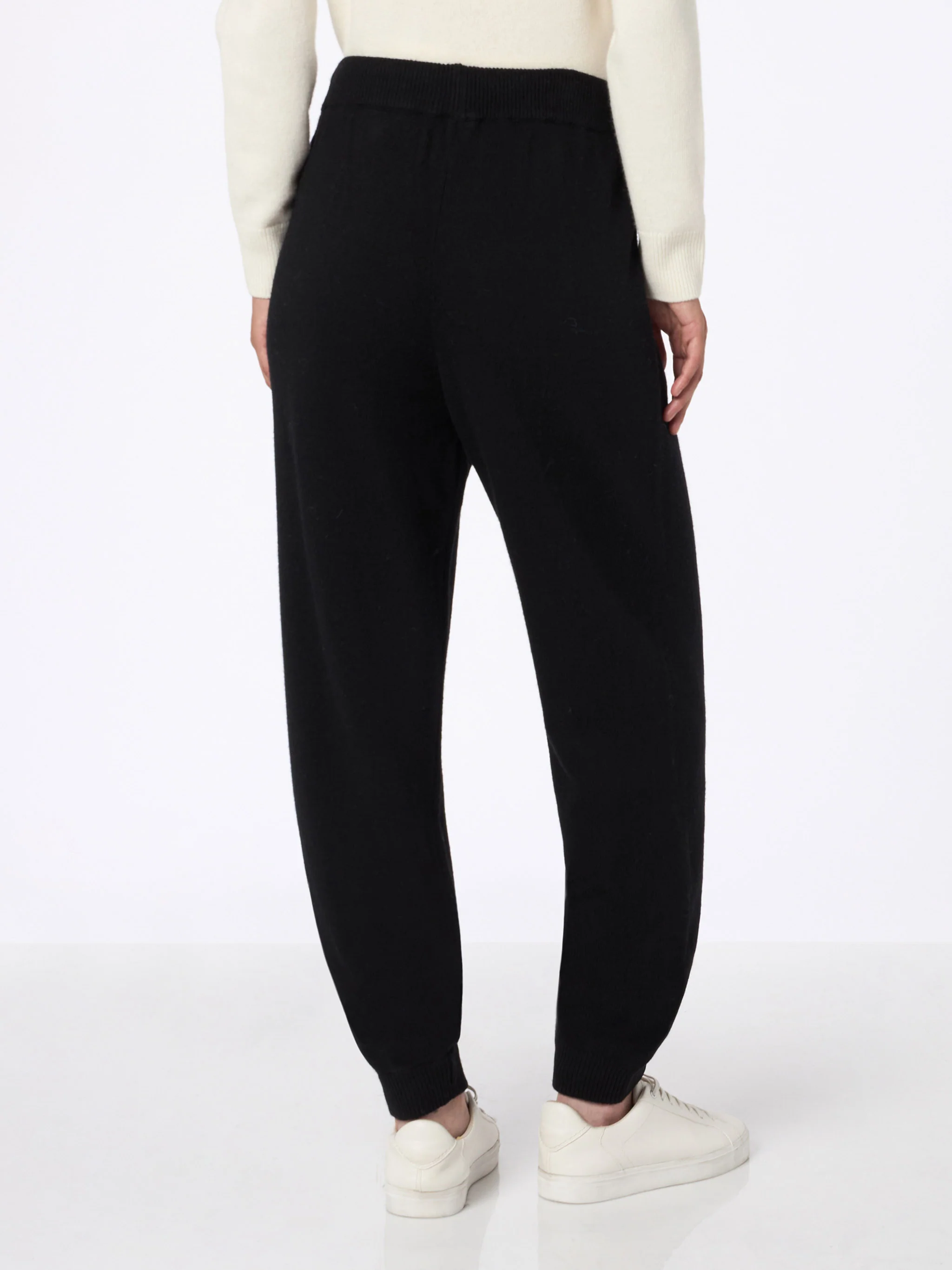 Pantalon de jogging en maille noire pour femme