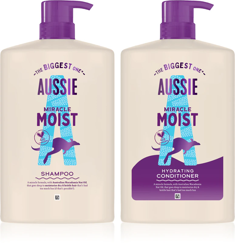 Conjunto Hidratante e de Brilho Aussie Miracle Moist