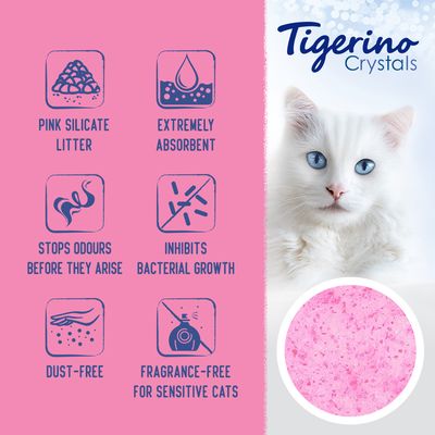 Tigerino Crystals Colourful Cat Litter - Sensitive, Unscented