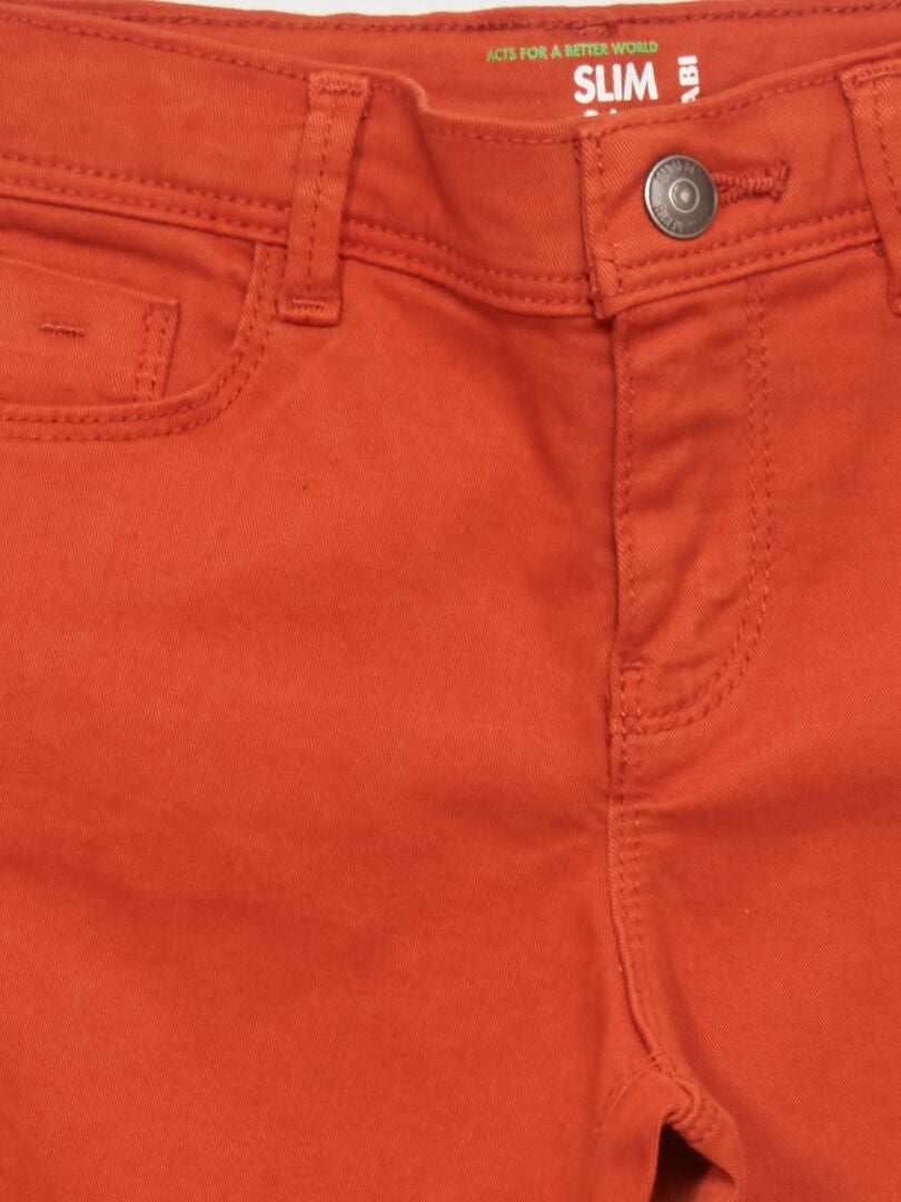 Slim fit jeans - Oranje