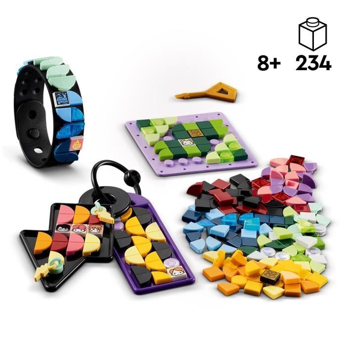LEGO® DOTS - Ensemble d’Accessoires Poudlard - Harry Potter - 4 supports à personnaliser - 225 tuiles décorées