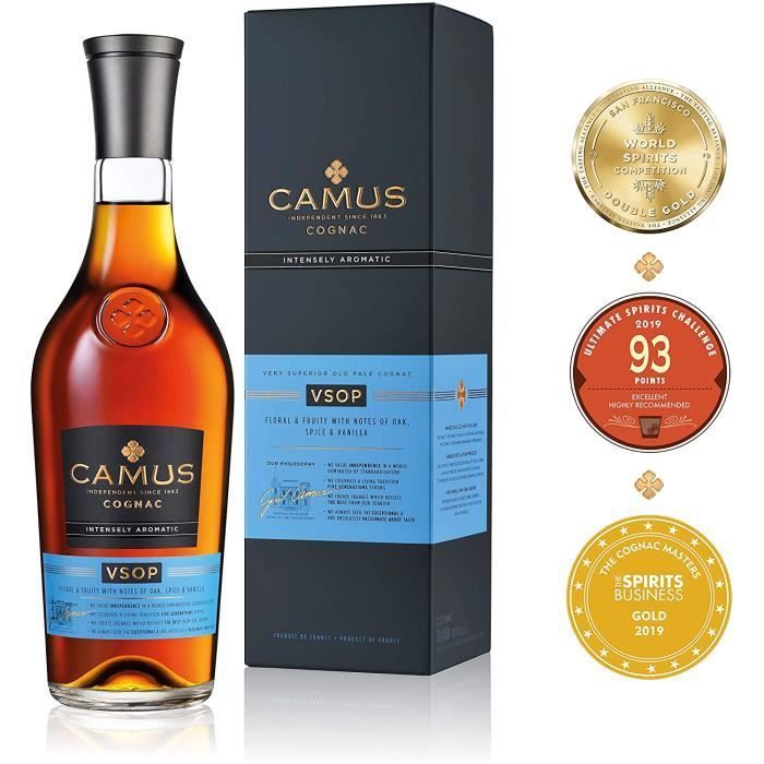 Camus Cognac VSOP - Intensely Aromatic - 70cl 40° - with Gift Box - Independent House Since 1863