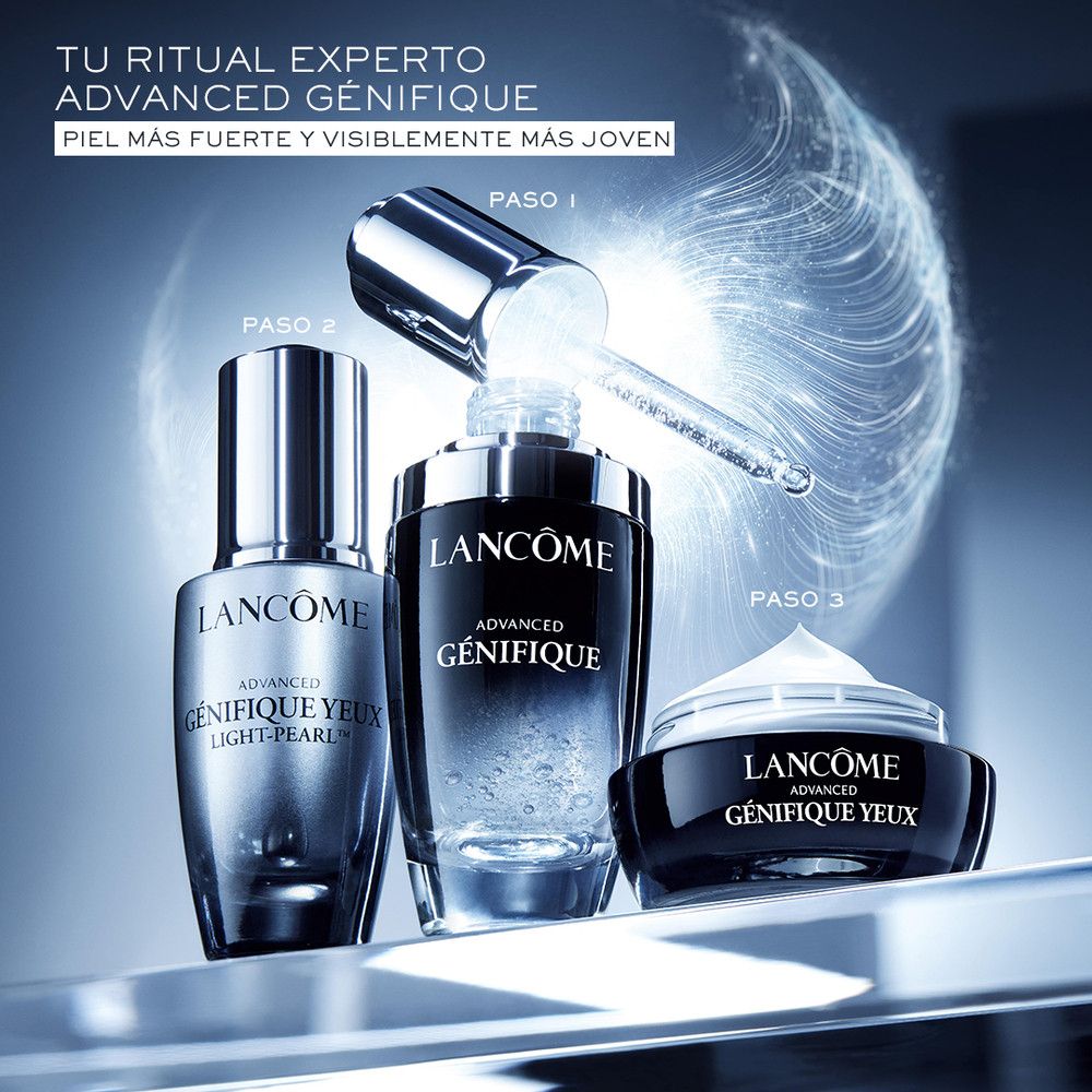 „Génifique Advanced Light Pearl“ senėjimą stabdantis paakių ir blakstienų serumas Prabangus paakių kontūras