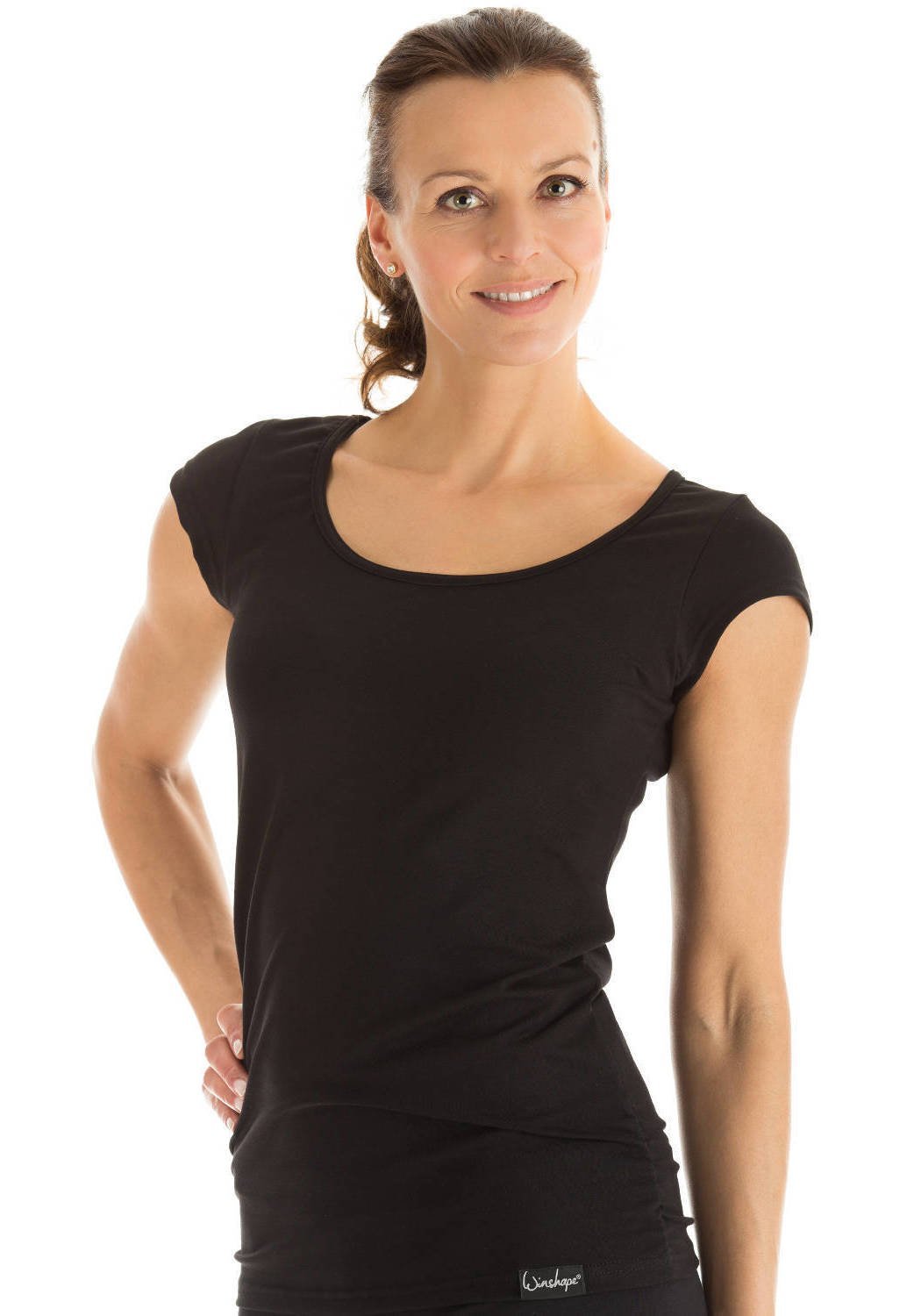 Winshape Print T-shirt - zwart
