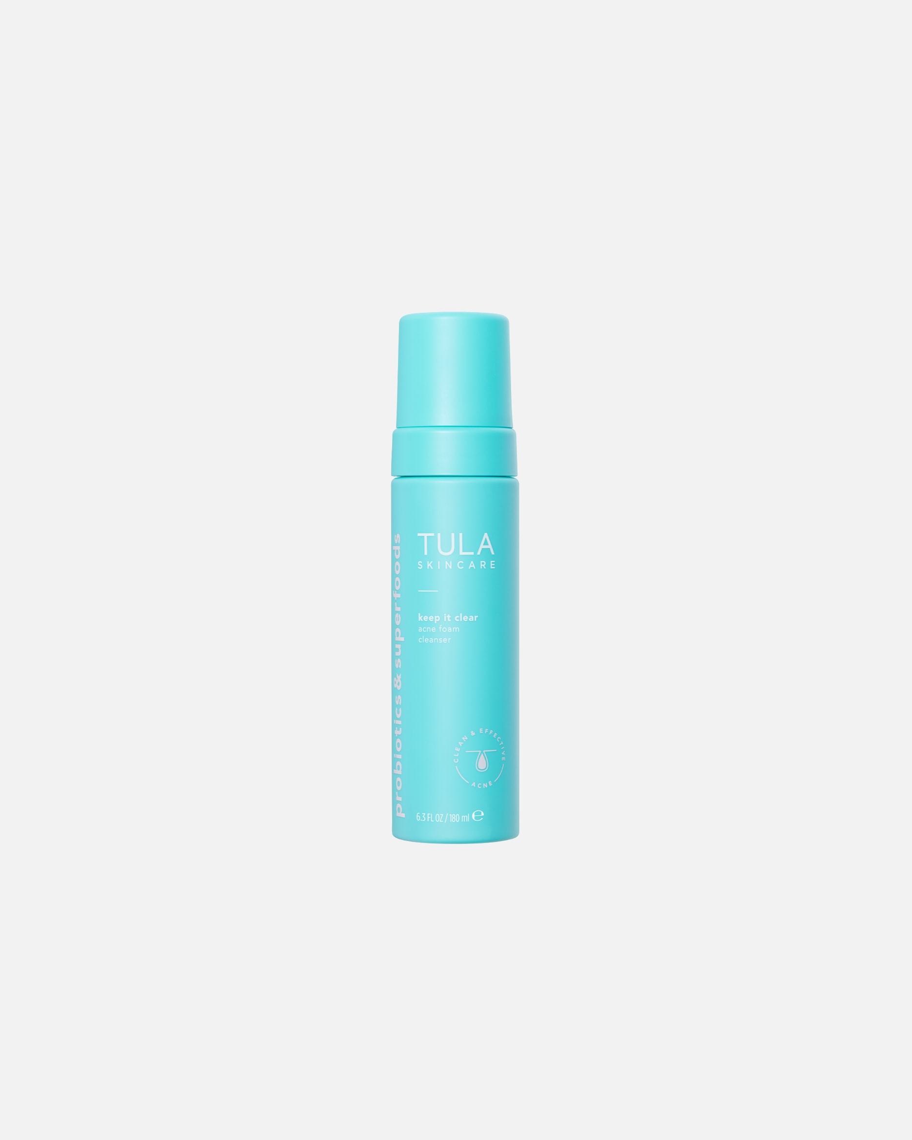 TULA sejas tīrīšanas putas ar probiotikām un superproduktiem tīrai ādai – 180 ml