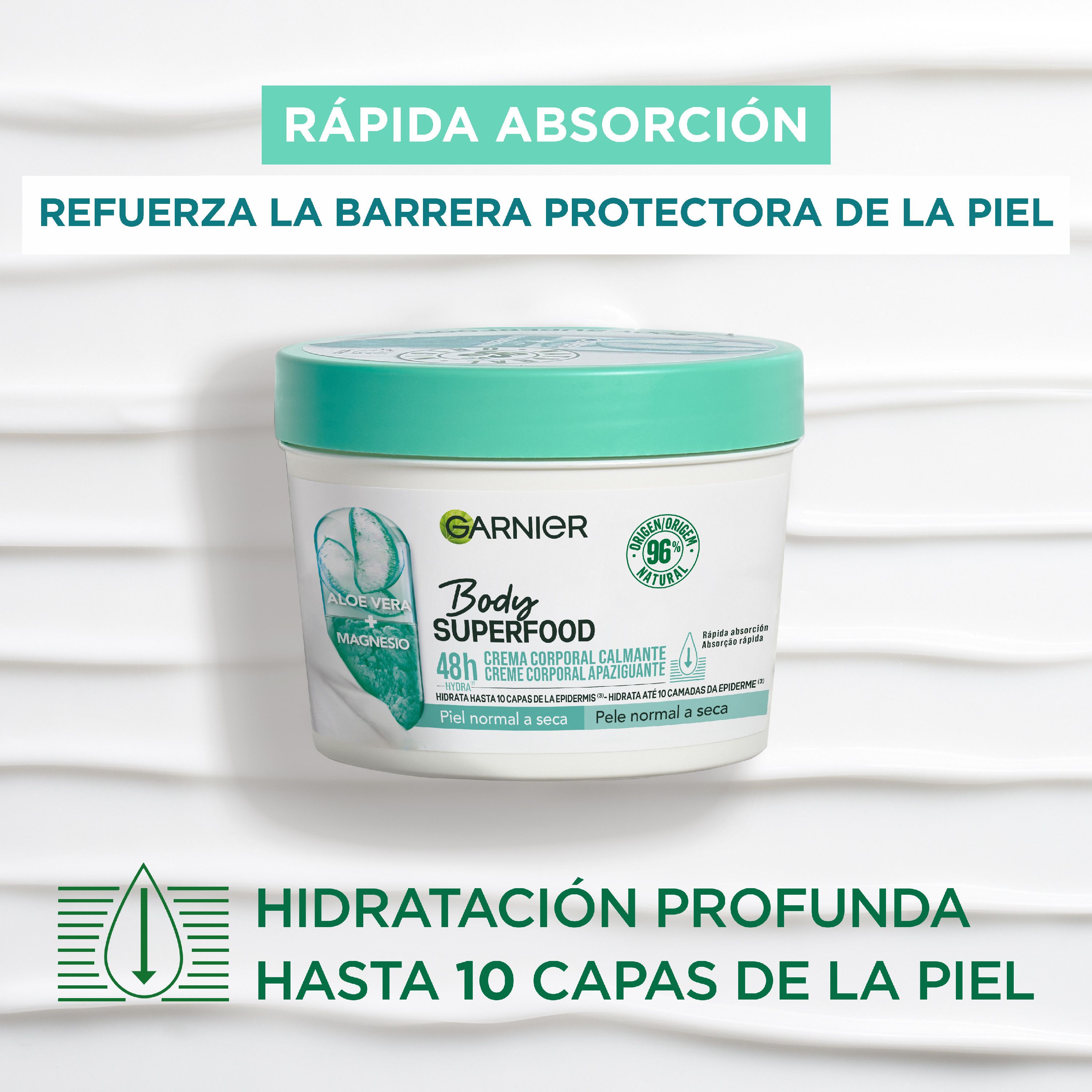 Pomirjujoča krema za telo Body Superfood z aloe vero in magnezijem Mleko za telo in losjoni za telo