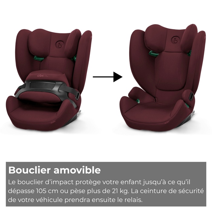 Cybex Pallas B i-Size CBX Car Seat - 76 to 150 cm - 9 to 50 kg - 15 months to 12 years - Rumba Red - Dark Red
