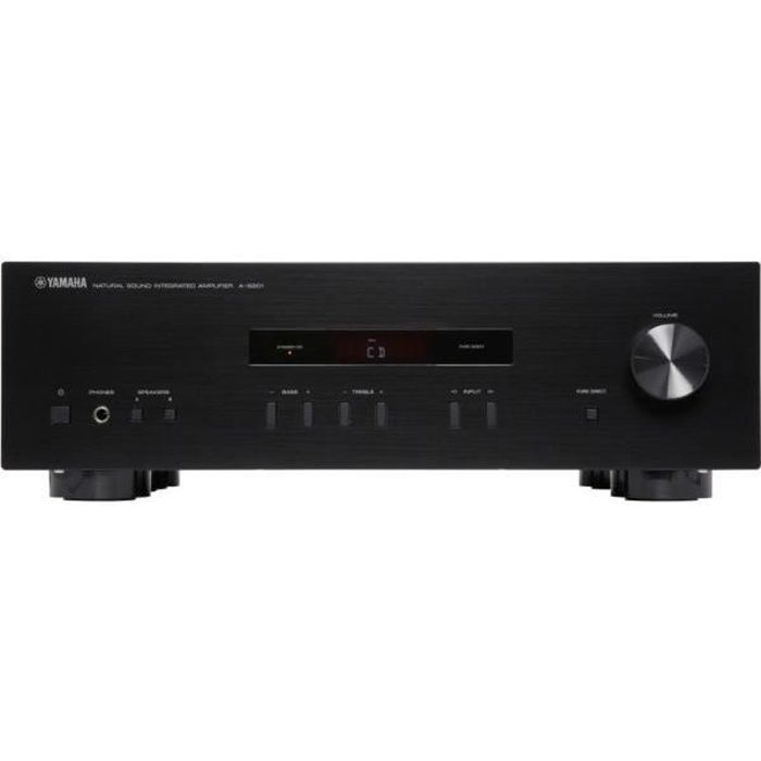 YAMAHA Ampli stéréo A-S201 BL - 2 x 100 W -  5 entrées dont 1 entrée Phono - Mode Pure Direct - Compatibles fiches bananes - Enceint