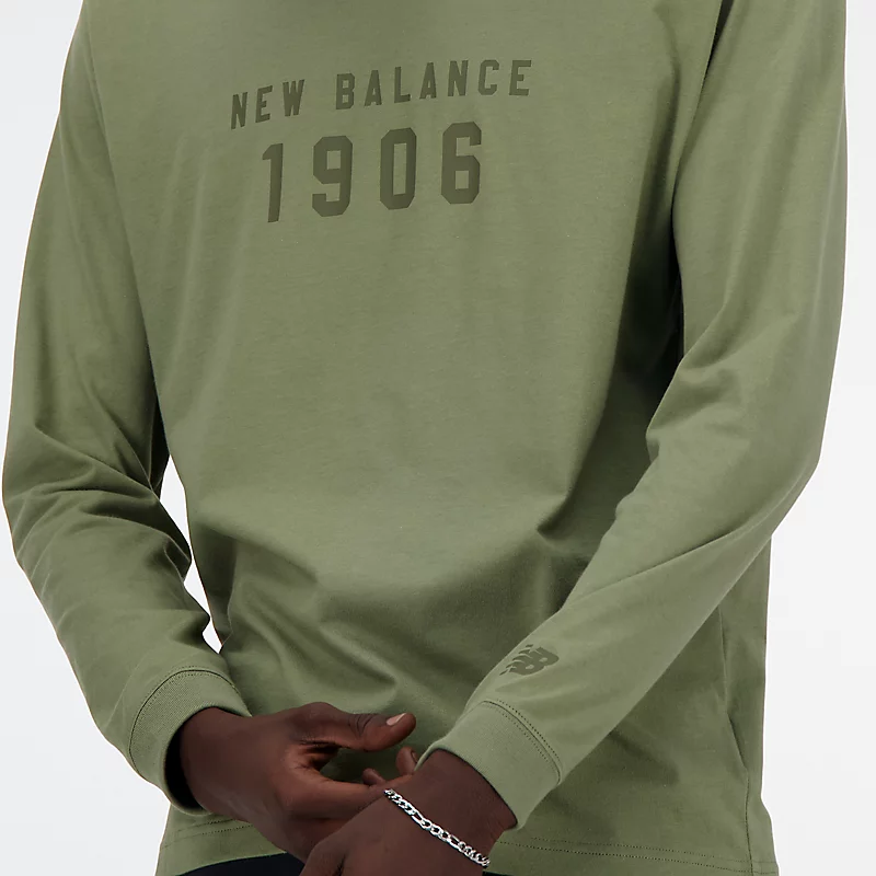 Homme Iconic Collegiate Graphic Langærmet T-shirt - CIEMNY OLIVINE