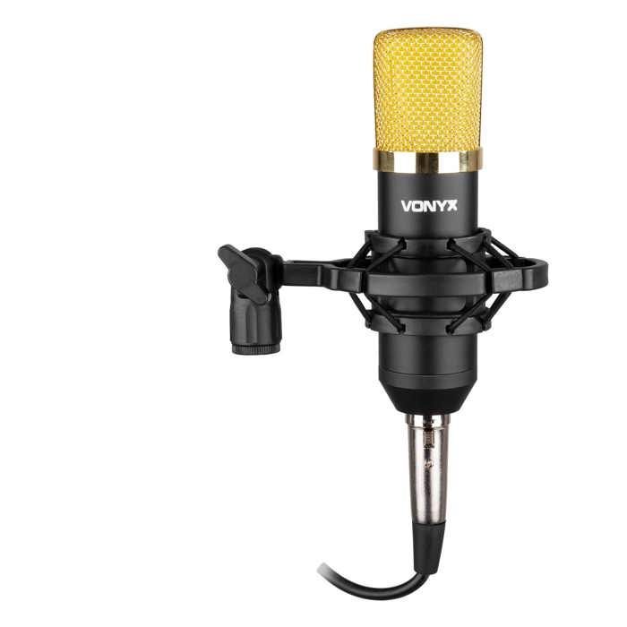 Vonyx Producer Recording Set Black - Complete Studio Kit with USB Interface + Condenser Microphone | Home Studio, Streaming & Podcast