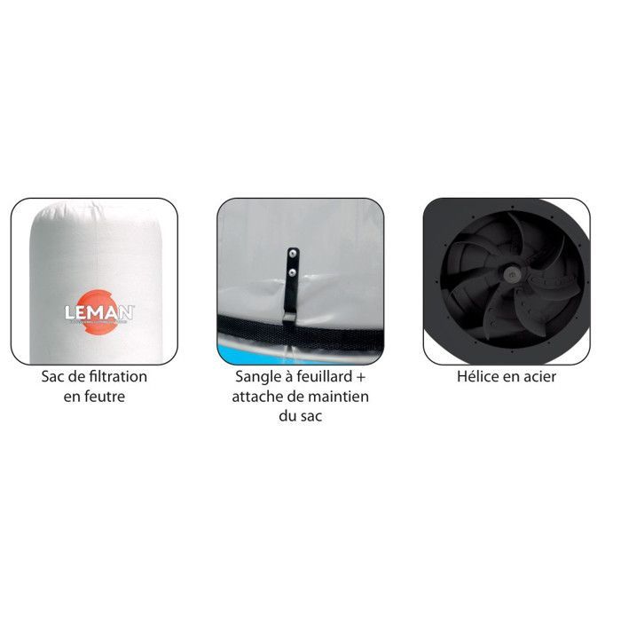 Aspirateur à copeaux LEMAN 1500W 150L - ASP152