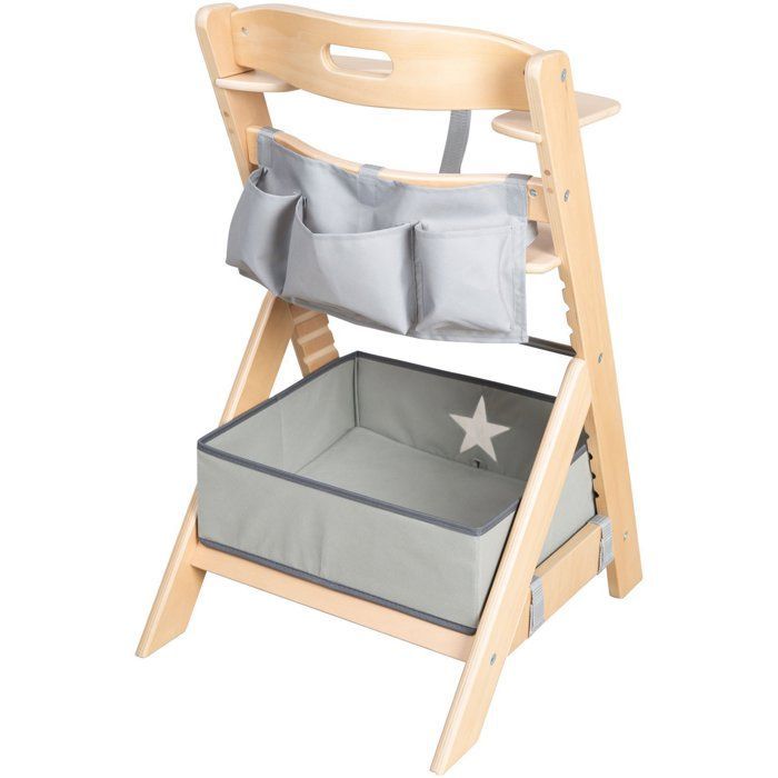 Cadeira alta conversível - ROBA - LIV UP - A partir de 6 meses até 70 kg - Conjunto organizador incluído - Madeira natural