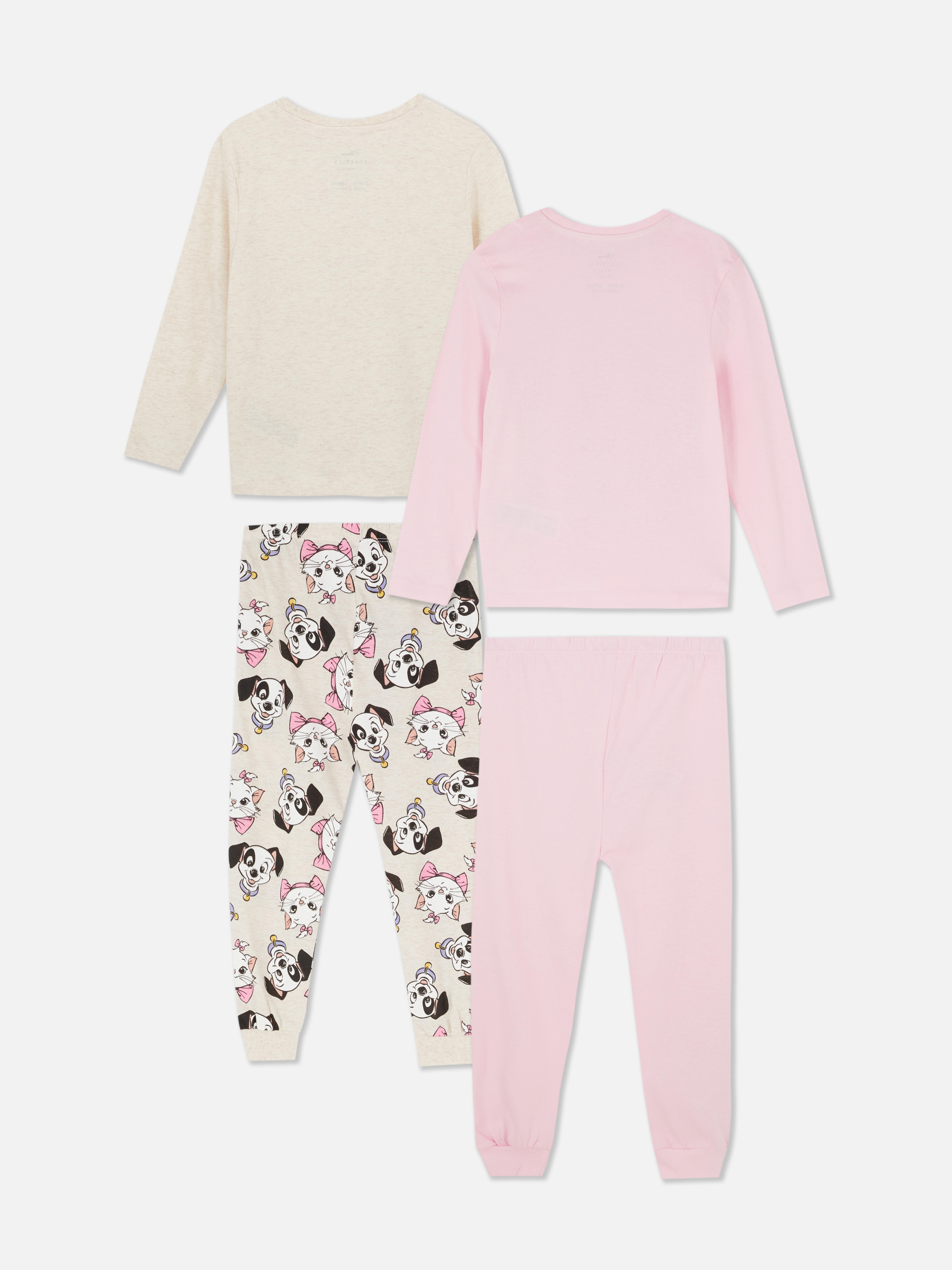 Pijamale lungi Disney Classics, set de 2. Două pijamale cu un top cu mânecă lungă și pantaloni cu personaje Disney.