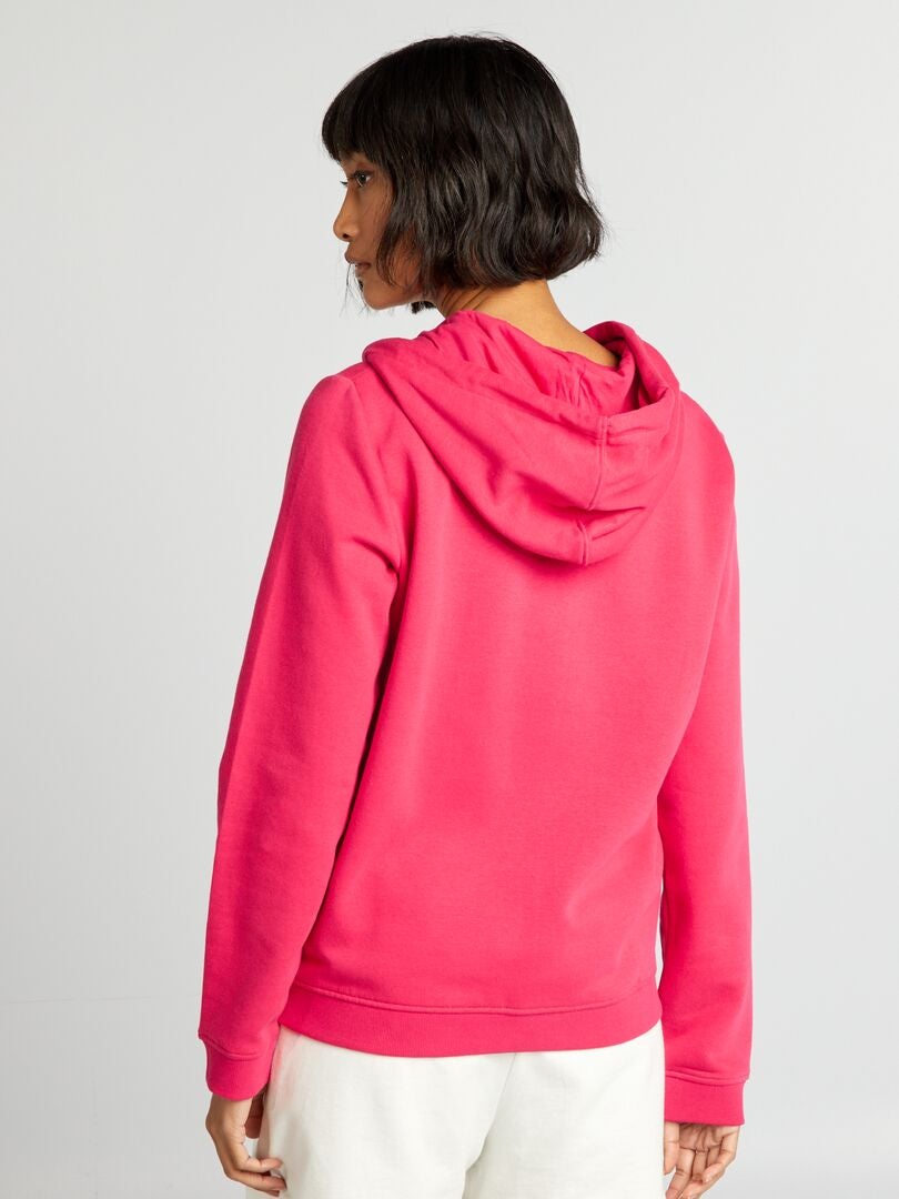 Hoodie met rits - ROZE