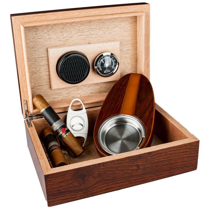 Premium Humidor Sigaren Humidor Set, Asbak, Sigarenknipper, Hygrometer