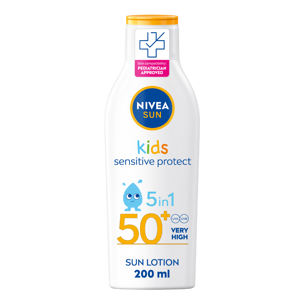 NIVEA Sun Kids Sensitive Protect & Play testápoló SPF50+ 200 ml