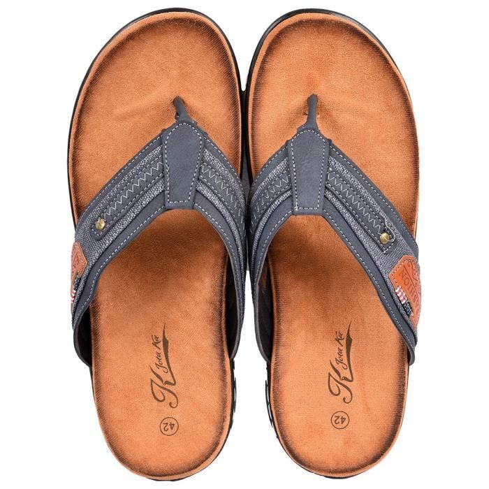 Tong Homme - Ozabi - SU8718 NAVY - Semelle Memory Form - Confortables - Légères