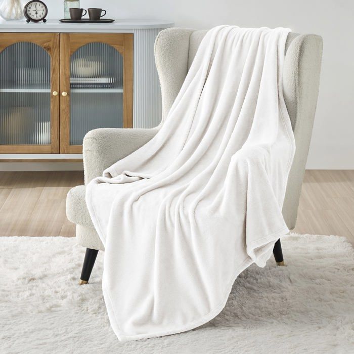 Manta de franela lisa Bedsure - Malvavisco - 240x220cm