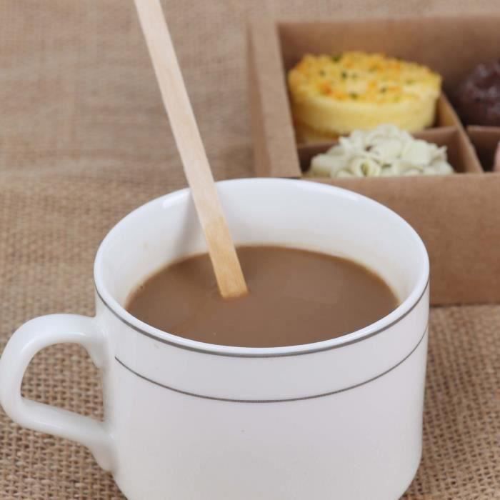 1000 bastoncini di legno per mescolare il caffè, 11 cm - Bastoncini monouso per caffè - Bastoncini biodegradabili per mescolare caffè e tè, DG09347