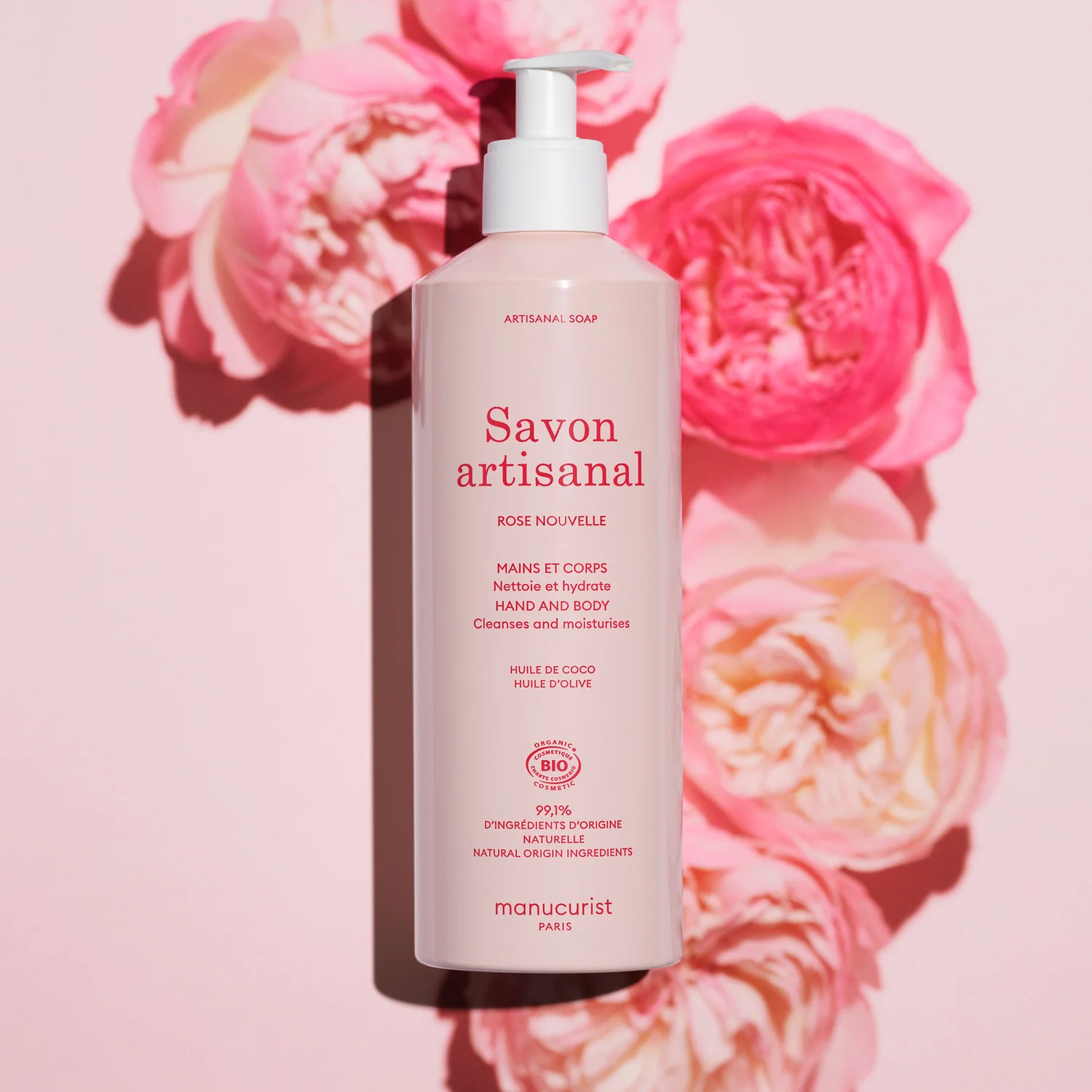 Soins - 500 ml Savon Artisanal Parfum Rose Nouvelle - 500ml