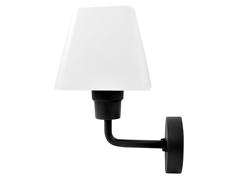 Kinkiet zewnętrzny Giza 28cm z tworzywa sztucznego czarno-biały
