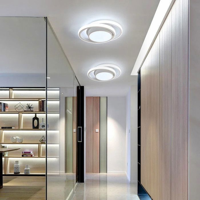 DELIPOP Plafonnier LED moderne 32W 6500K Lampe de plafond blanc pour chambre salon couloir - Lumière blanche - Taille: 27*22*6cm