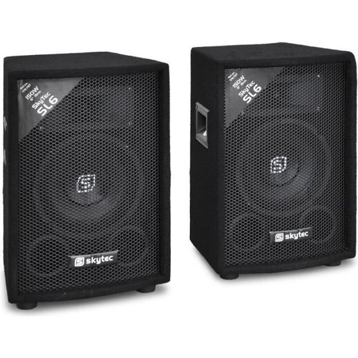 Vonyx Pair of SL6 PA Speakerbox 6-inch 150 Watts Passive Speakers, Public Address, Sound System, Public Messages