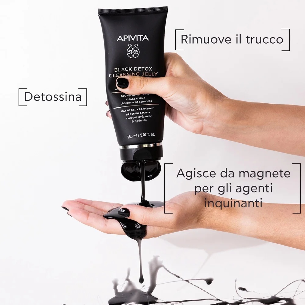 APIVITA Apivita Black Detox puhastusgeel 150 ml/20 puhastusgeeli