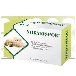 Suplemento intestinal DDF Normospor para cães e gatos, 20 comprimidos
