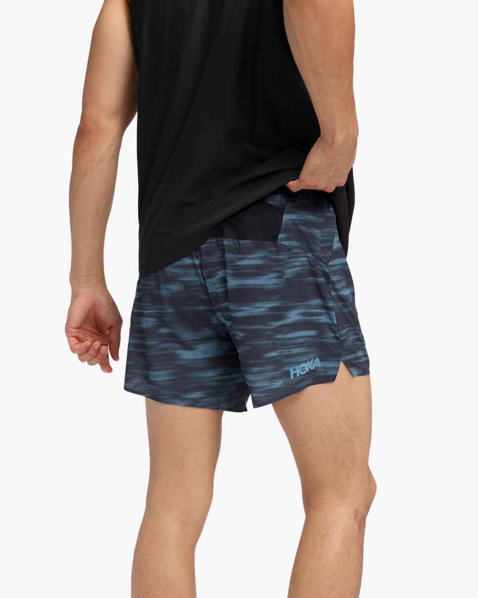 HOKA Pantaloncini Glide da 5 pollici con slip Blue Blurr